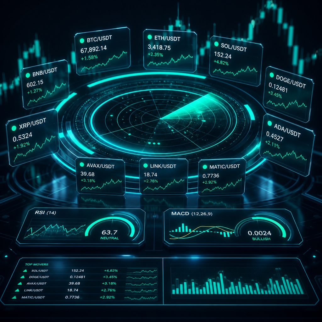 Live market scanner visualization